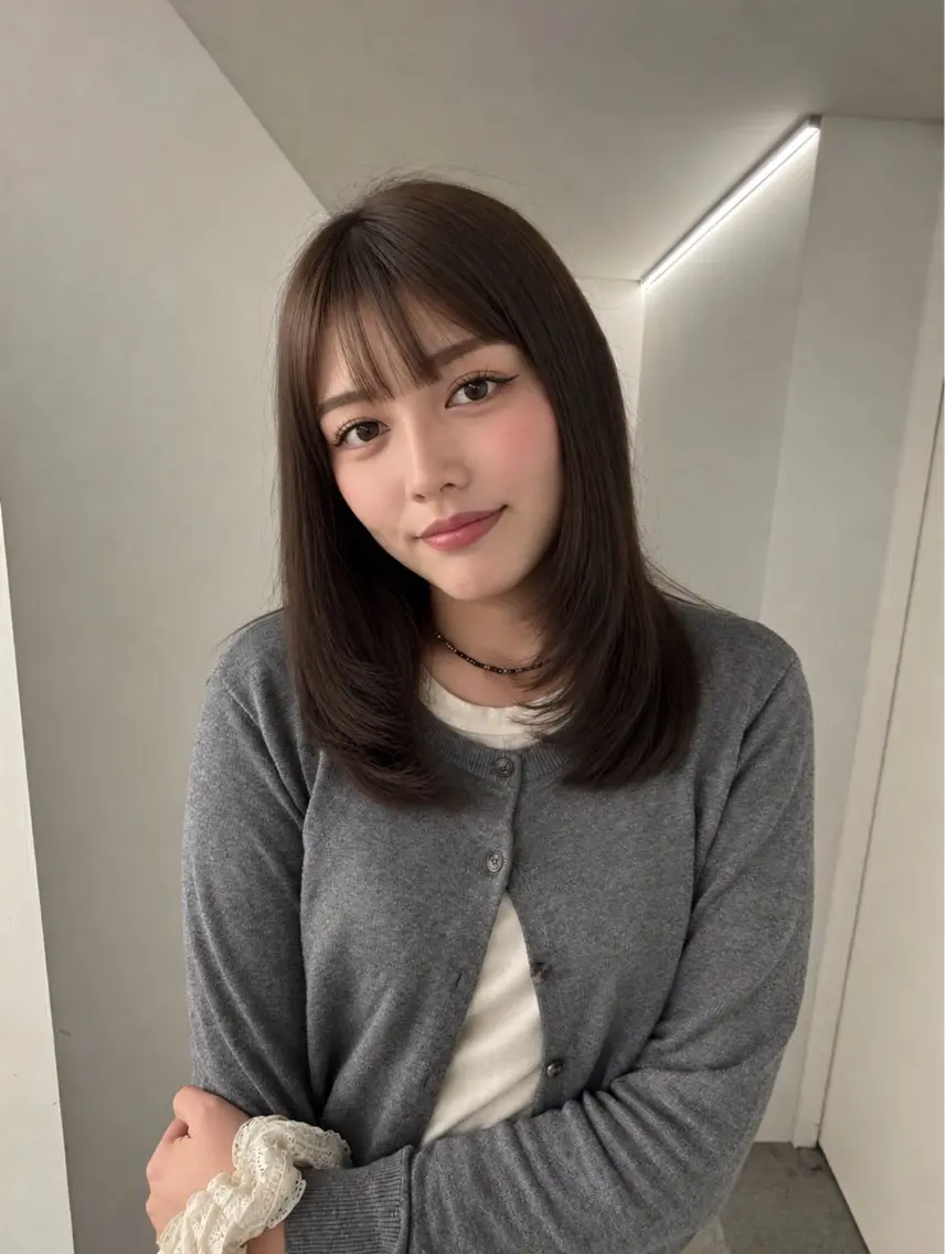 ミディアム IROWどうもん店 ／はなのヘアスタイル