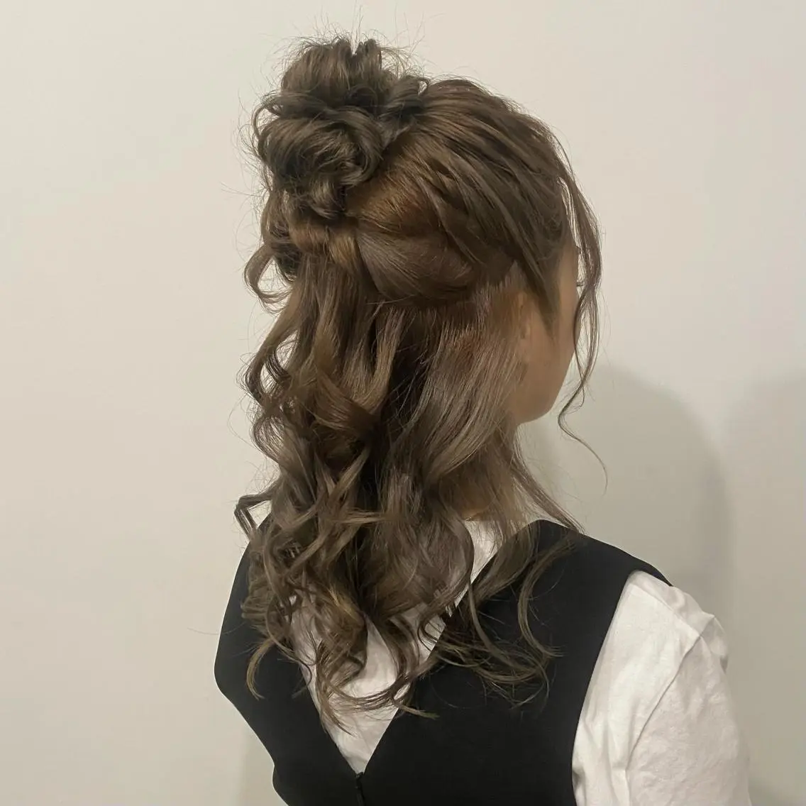 ヘアアレンジ ハーフアップ お団子ヘア ヘアセット Mikazuki オーナーTeradaのマツエク・マツパデザイン