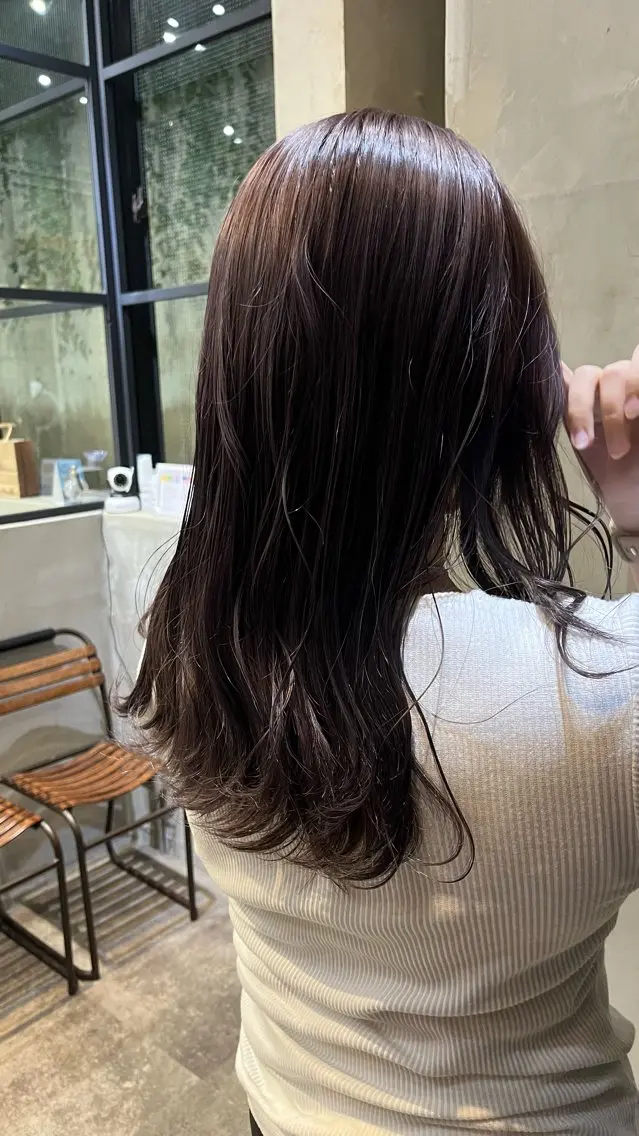 ミディアム カラー hachiyama rinaのヘアスタイル