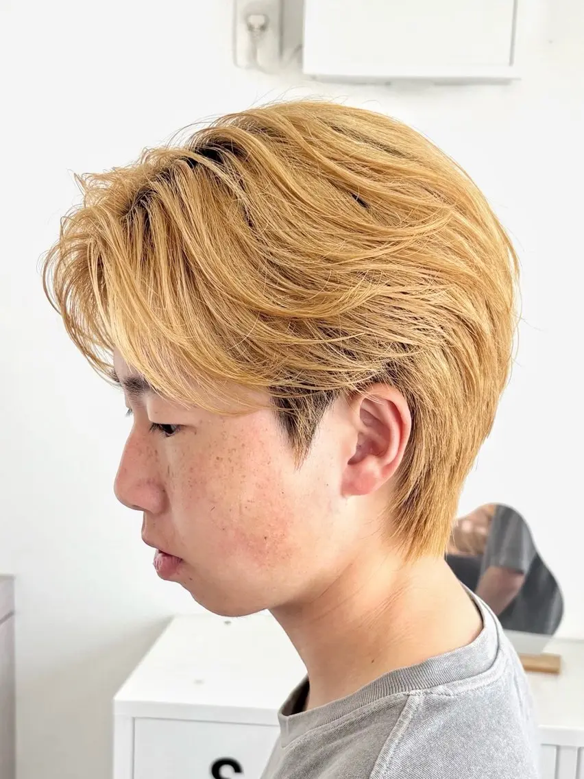 パーマ メンズ 縮毛矯正 濱口 健慎のヘアスタイル