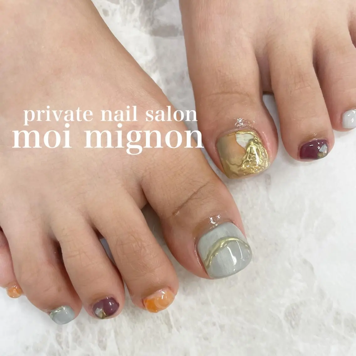 ネイル フットネイル 持ち込み フットネイル nailist Aki♡のネイルデザイン