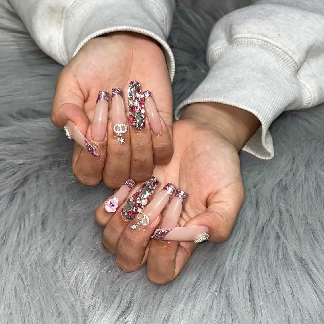 ネイル ラメ(グリッター) RICO Nail パーツつけ放題🌈のネイルデザイン
