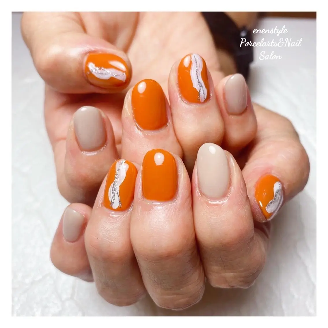 ミディアム ネイル 🐾enen style 🐾のネイルデザイン