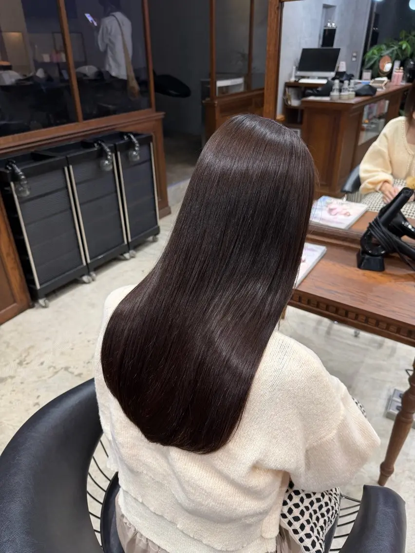 ロング 縮毛矯正 前畑 きりあのヘアスタイル