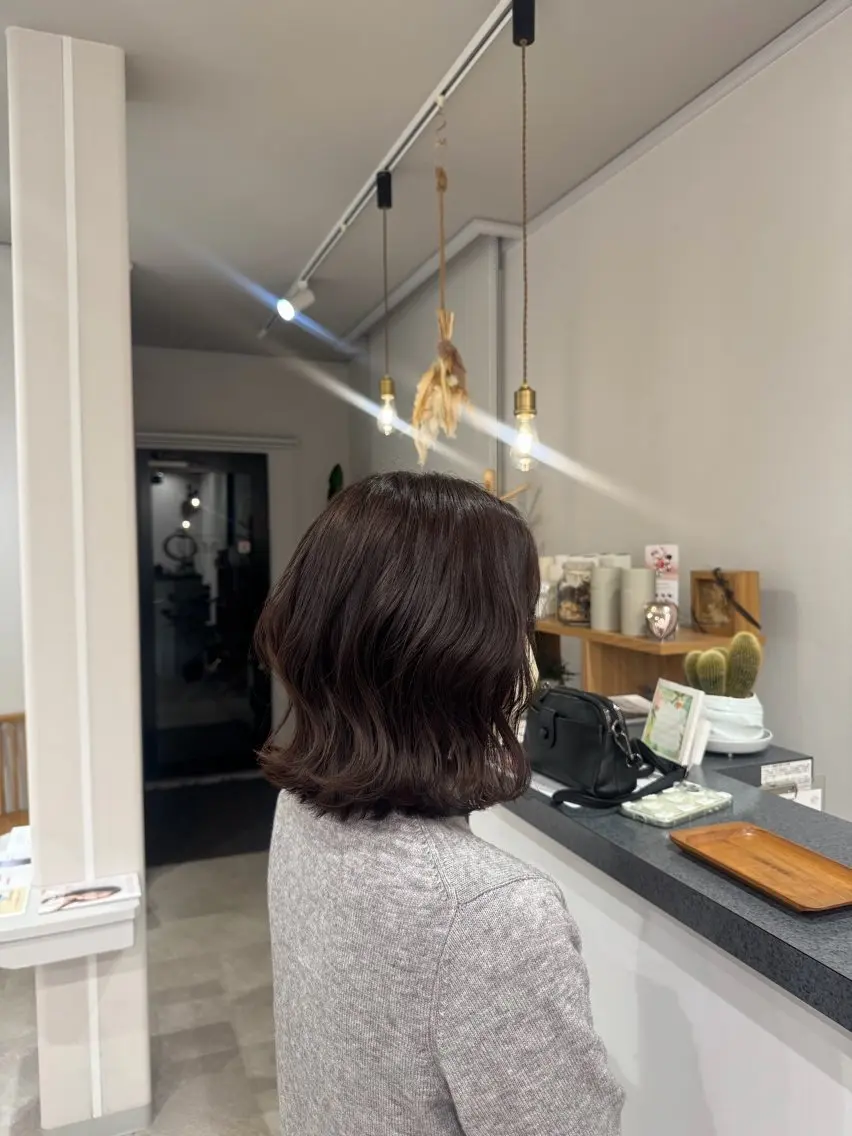 ミディアム カラー ラベンダーカラー yu riのヘアスタイル