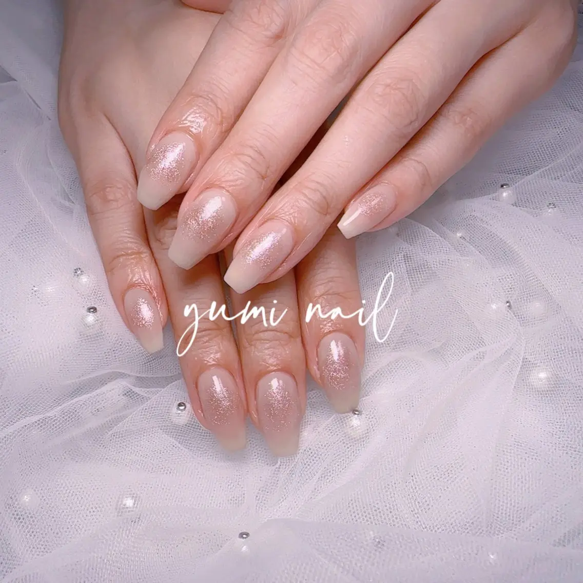 ネイル ハンドネイル 𝐲𝐮𝐦𝐢🎀 長さ出しデザイン専門のネイルデザイン