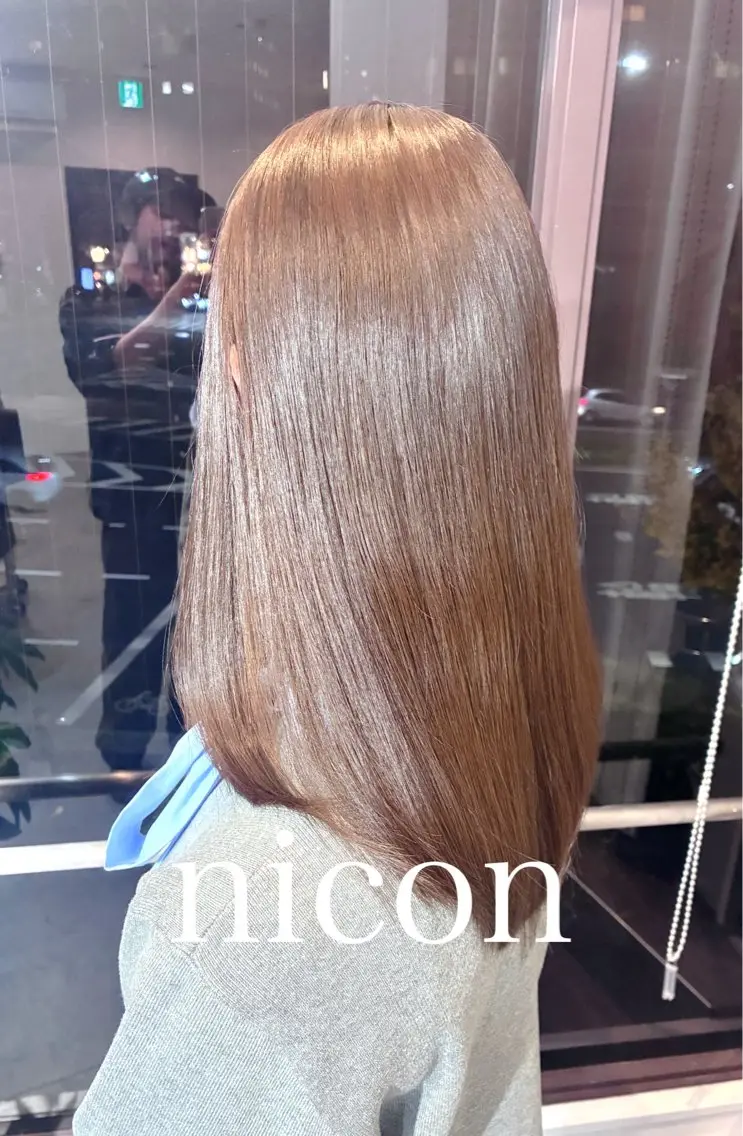 ロング カット ヘアカラー トリートメント ヘッドスパ 髪質改善 髪質改善カラーのヘアスタイル