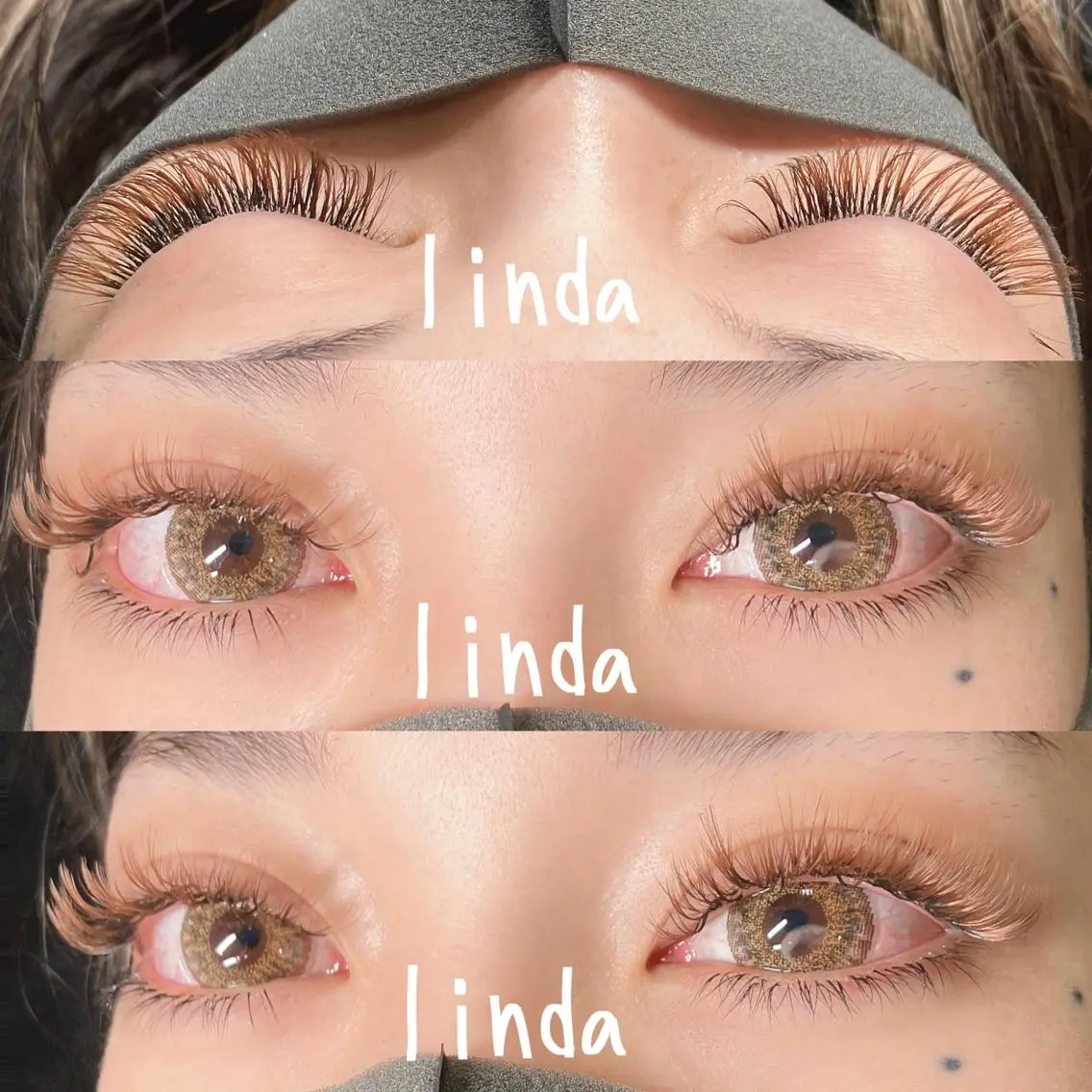マツエク・マツパ 付け放題 カラーマツエク ボリュームラッシュ linda lashesのマツエク・マツパデザイン