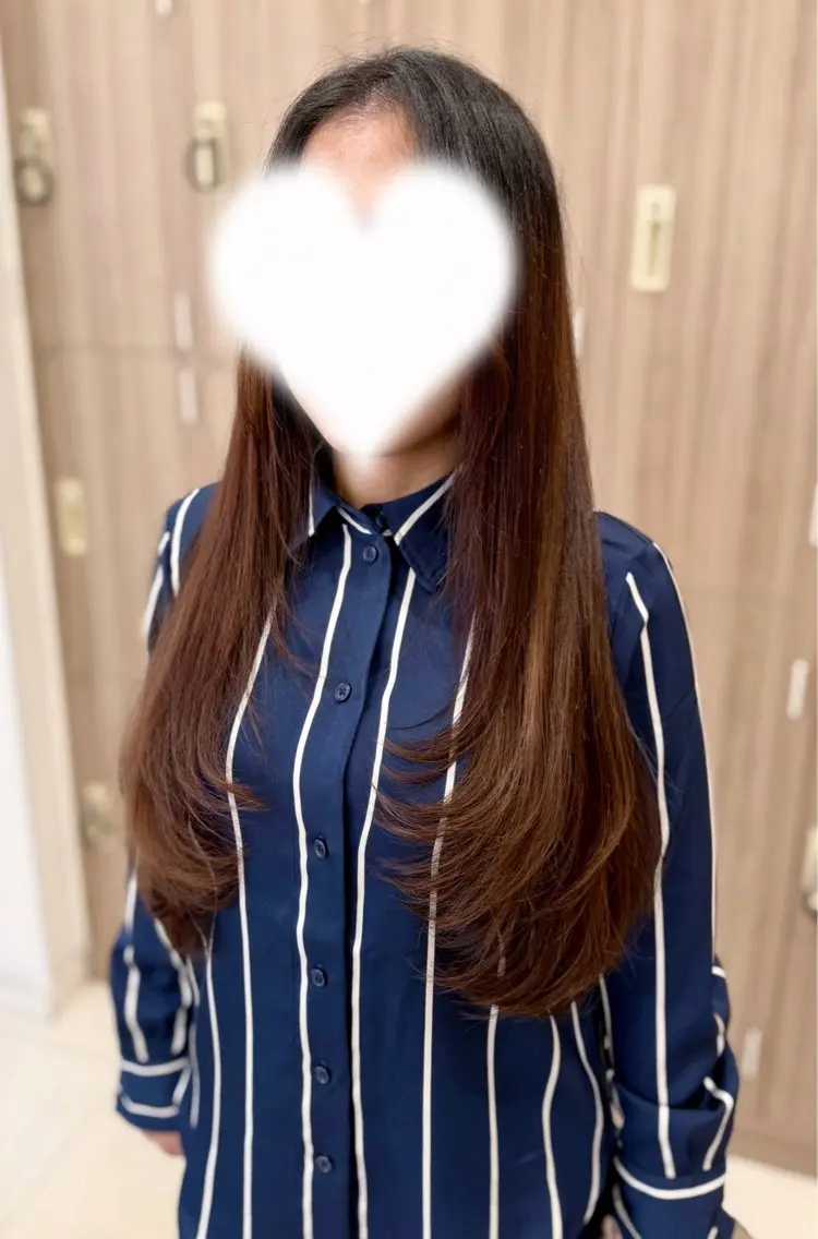 ロング 髪質改善 レイヤーカット 縮毛矯正 トリートメント カルマ･ニュアンス/ 縮毛/レイヤーaoiのヘアスタイル