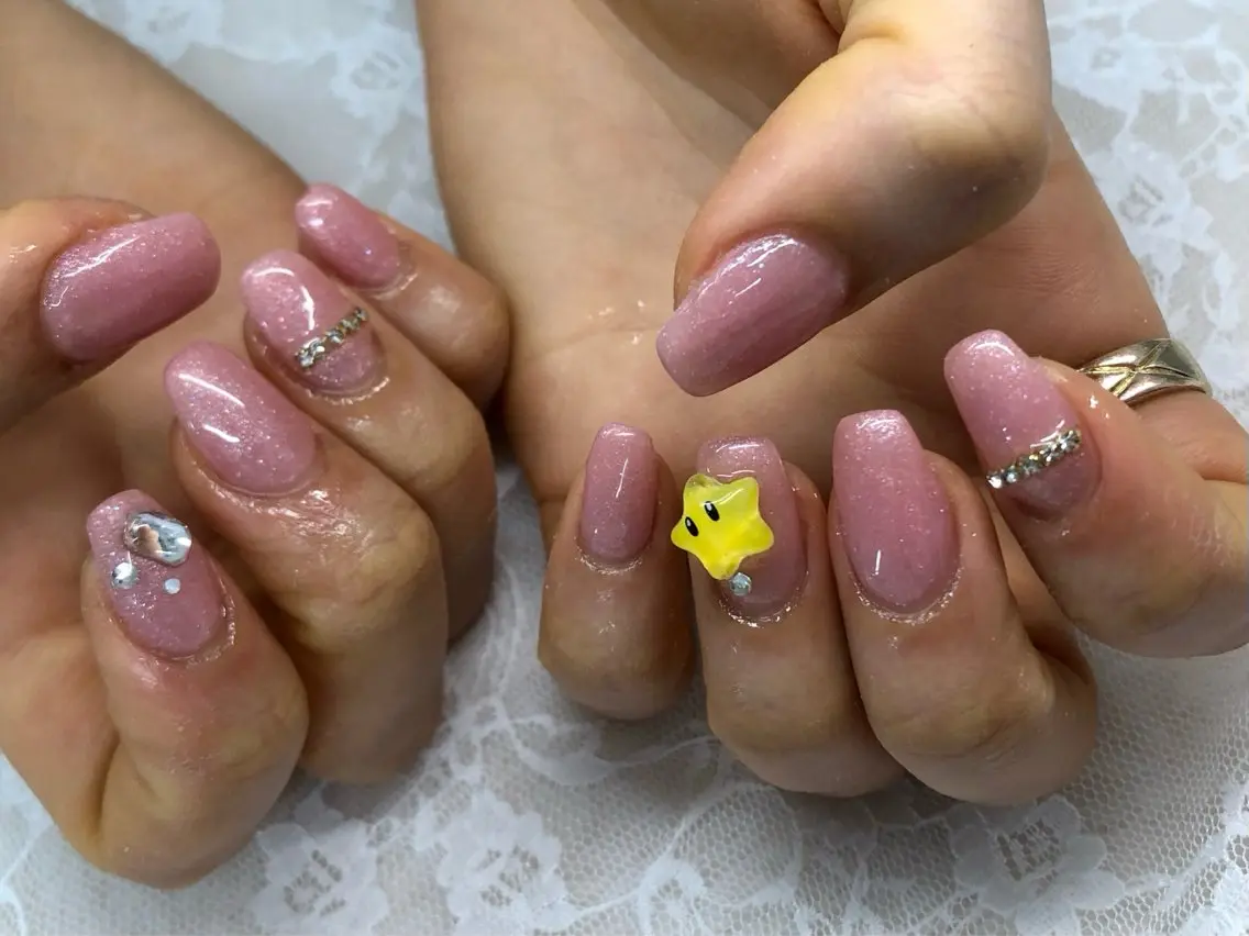 ネイル シンプルネイル ワンホンネイル ハンドネイル 心斎橋Salon Epokkuのネイルデザイン