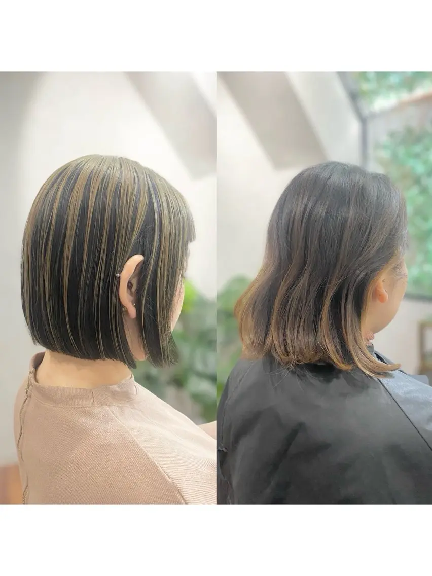 ミディアム カット ヘアカラー ＳＨＩ ＺＵのヘアスタイル