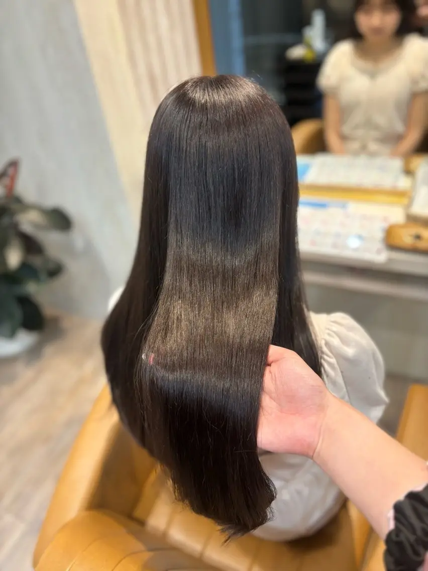 ロング カラー カット ヘアカラー トリートメント yui🥀/ボブ /ブリーチなしカラーのヘアスタイル