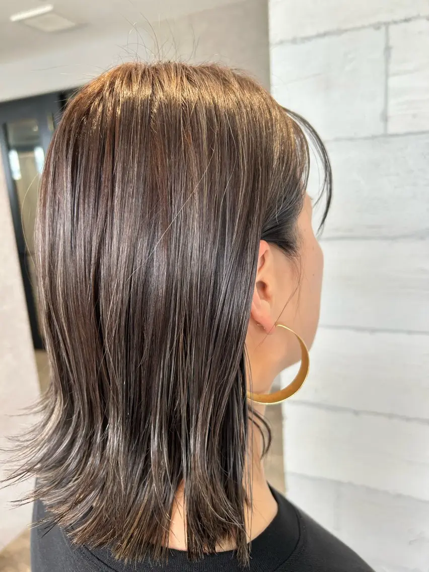 ミディアム カット ヘアカラー トリートメント 宮原 佳奈のヘアスタイル