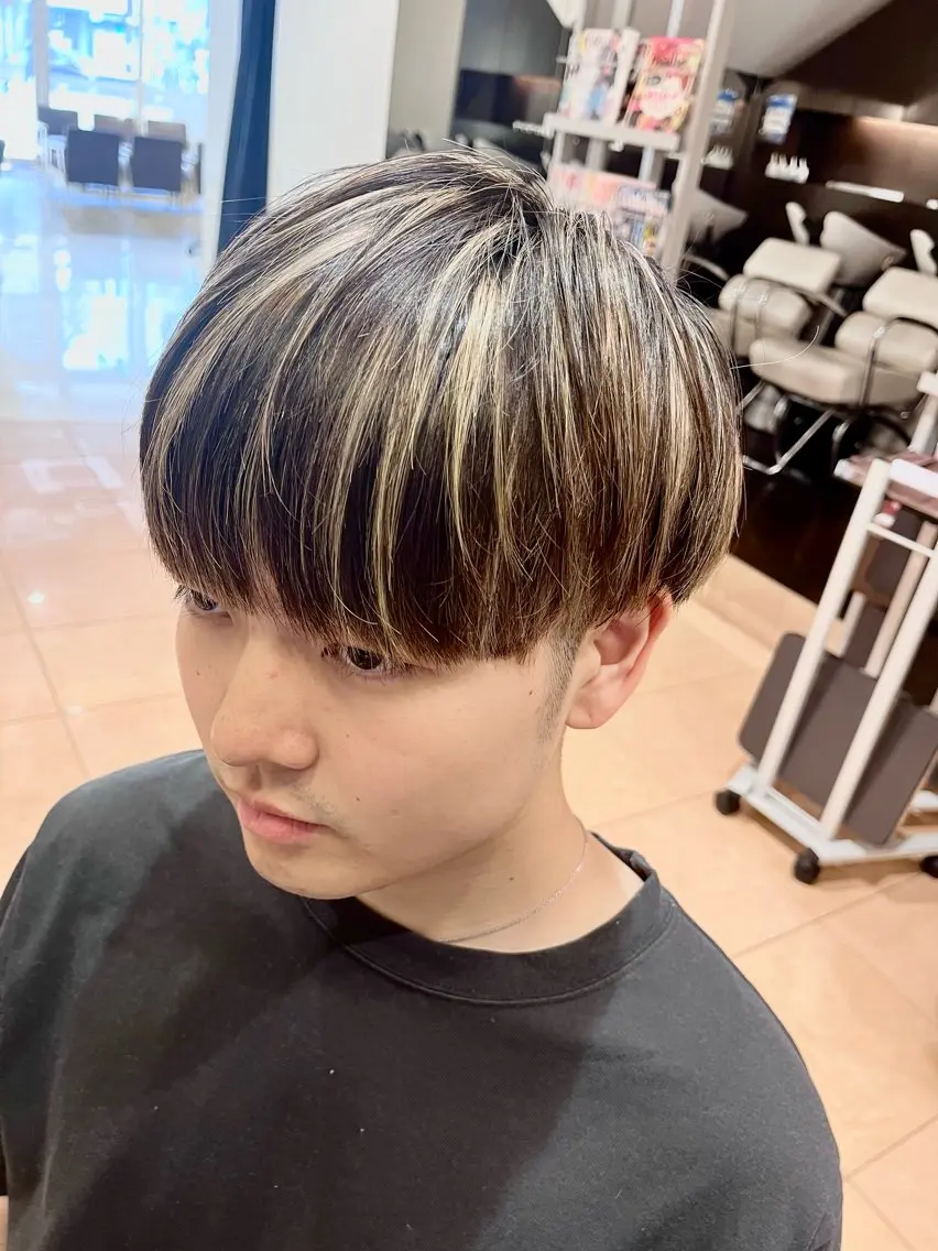 ショート カラー メンズ メンズハイライト ハイライトカラー ハイライト 全国認定講師 高久のヘアスタイル