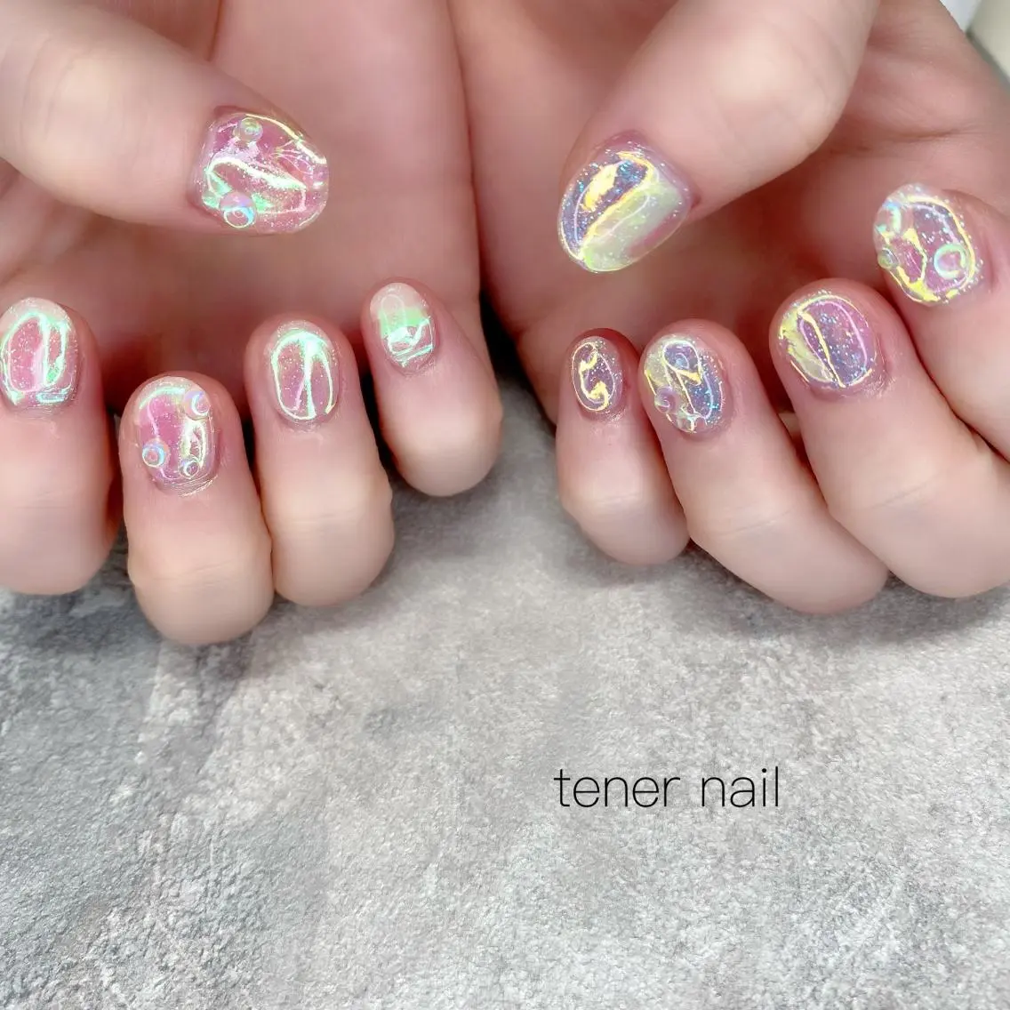 ネイル 氷ネイル・うるうるネイル テネルネイル tener nailのネイルデザイン