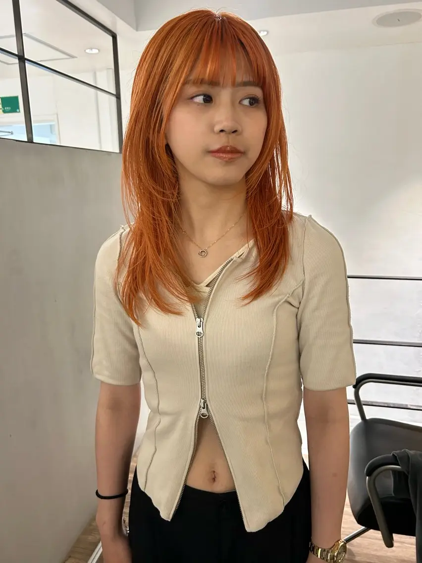 ロング カラー レイヤーカット カット ヘアカラー トリートメント 村上雅人 ナチュラルモードのヘアスタイル