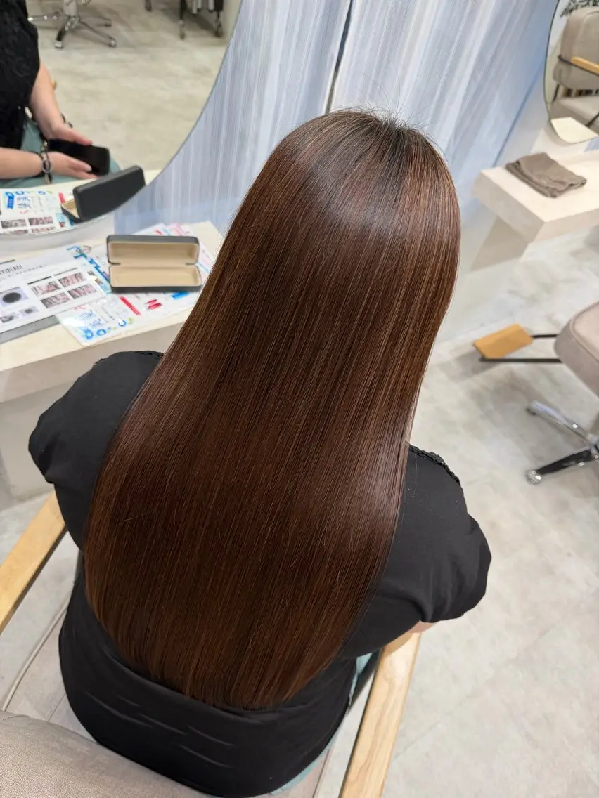 ロング 縮毛矯正 トリートメント 城崎如哉 /縮毛矯正のヘアスタイル