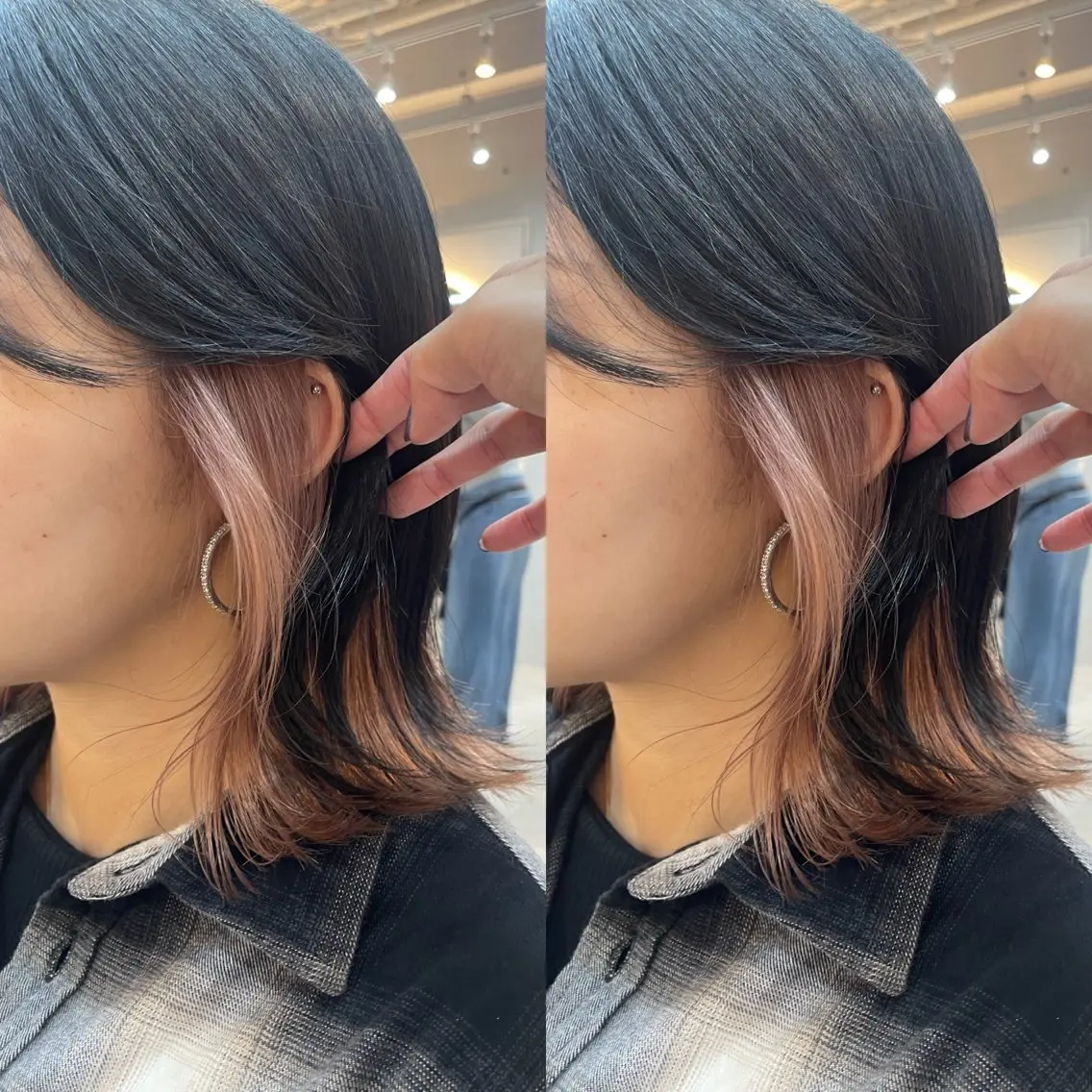 ミディアム カラー カット ヘアカラー トリートメント ヘアセット ブリーチ無しダブル カラー🦕まどかのヘアスタイル