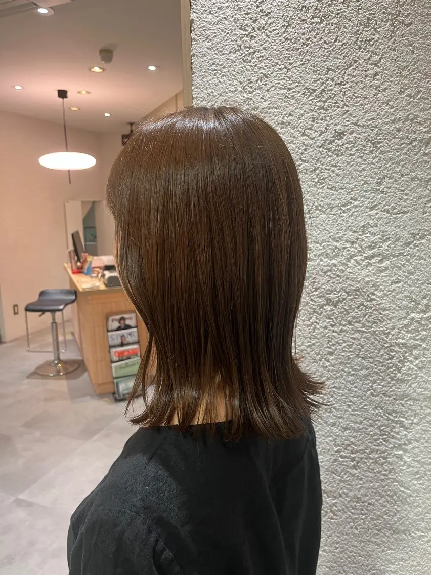 ミディアム カラー 本田 茜のヘアスタイル