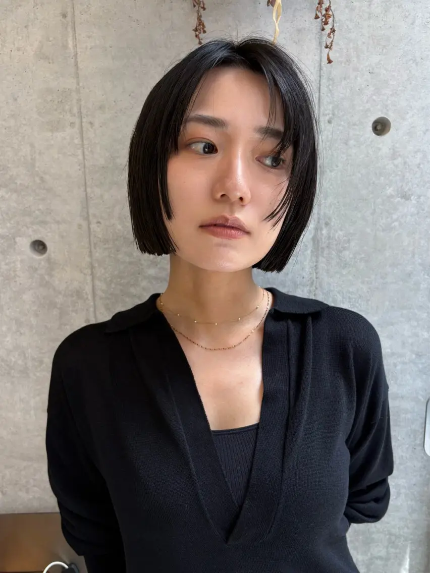 ショート カラー ボブ カット ヘアカラー トリートメント 似合わせカット レイヤー/ボブのヘアスタイル