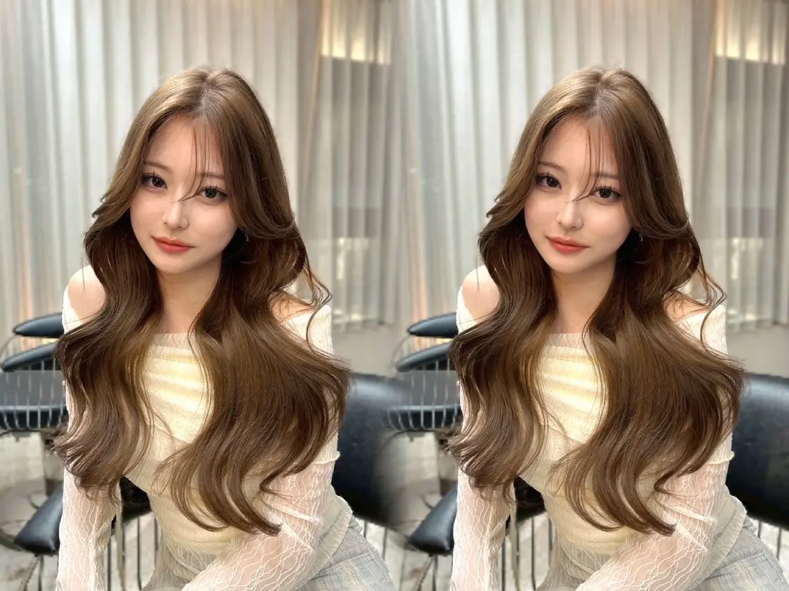 ロング カット ヘアカラー トリートメント 木串 楽人のヘアスタイル