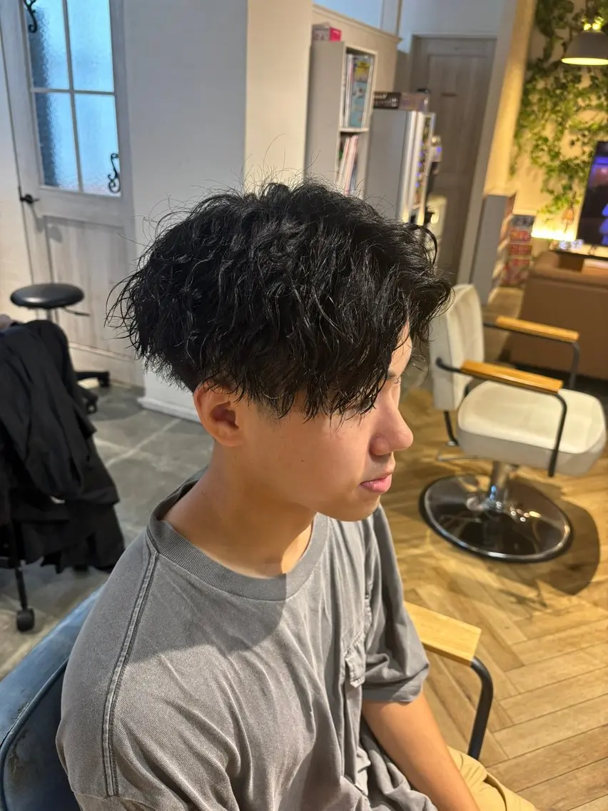ショート パーマ メンズ カット パーマ トリートメント 🫟メンズスタイル 特化型マナ🫟のヘアスタイル