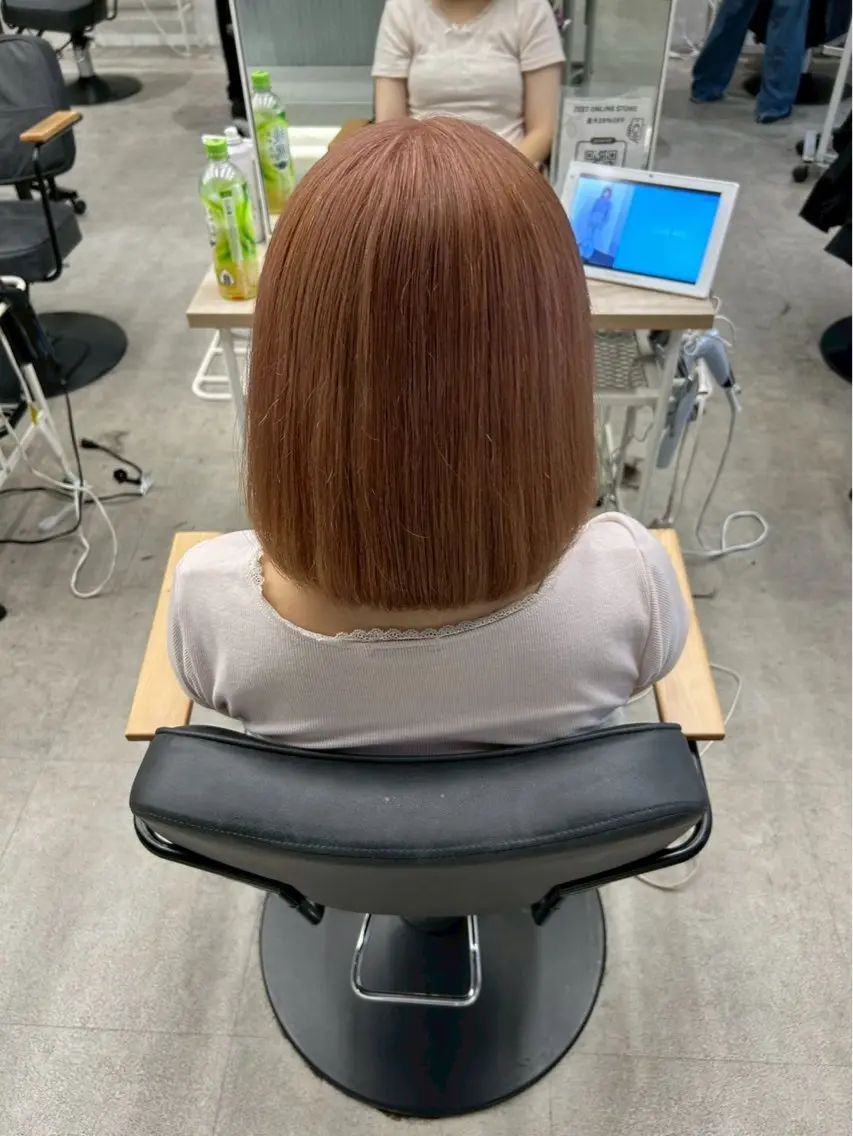 ショート カラー ヘアカラー トリートメント himari💜 酸性ストレートのヘアスタイル
