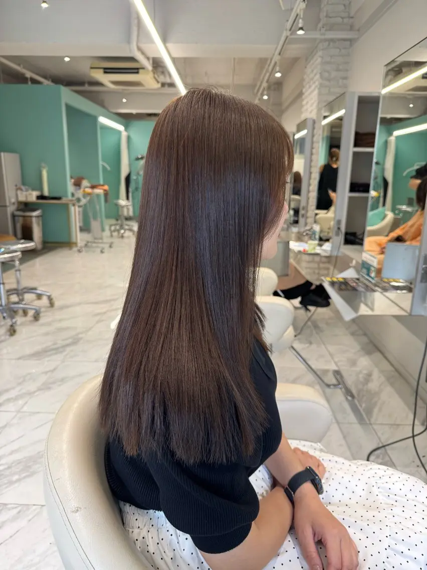 ロング 髪質改善 縮毛矯正 トリートメント カット ヘアカラー 縮毛矯正 トリートメント 髪質改善/縮毛矯正 心斎橋/池本有宏のヘアスタイル