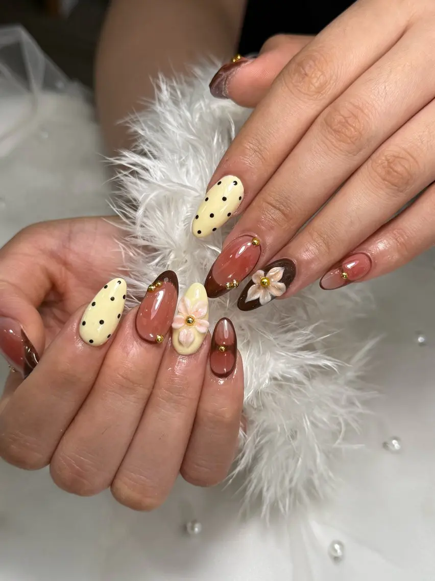 セミロング ハンドネイル Bibi nail Osakaのネイルデザイン
