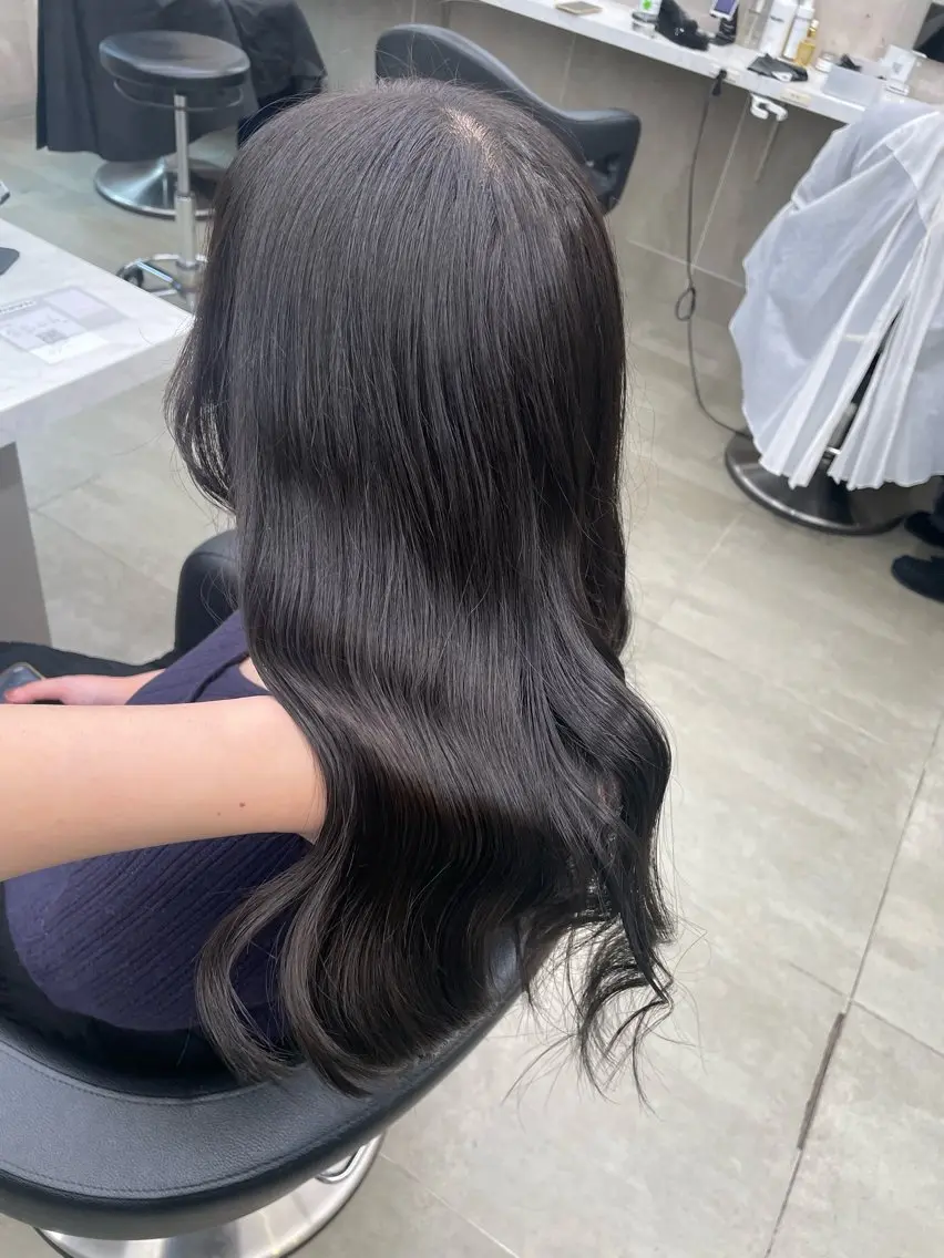 セミロング カラー ヘアアレンジ ヘアカラー トリートメント ヘアセット 💗横浜美容室 💗HARUNAのヘアスタイル