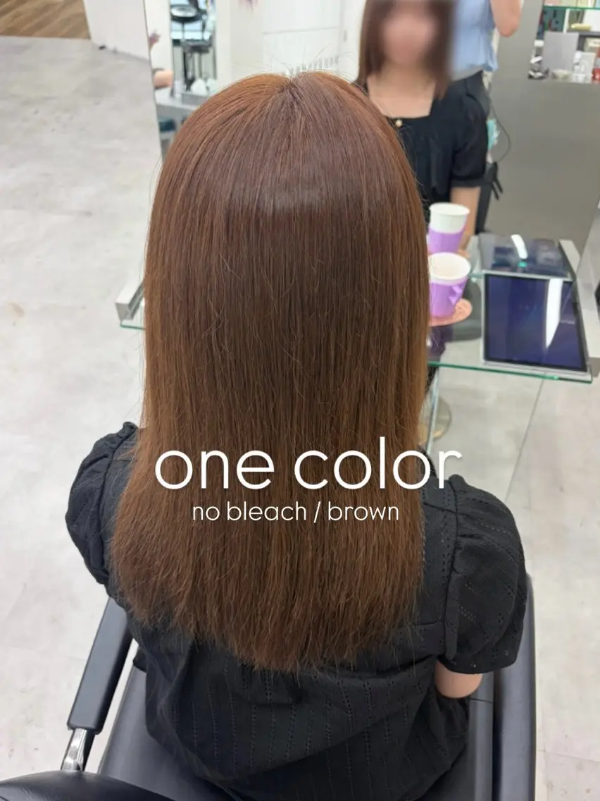 カラー ブリーチ ブラウンカラー ブリーチなしカラー ヘアカラー ヘアセット 艶カラー┊͙透明感 ┊͙横浜┊͙みゆ🩵のヘアスタイル