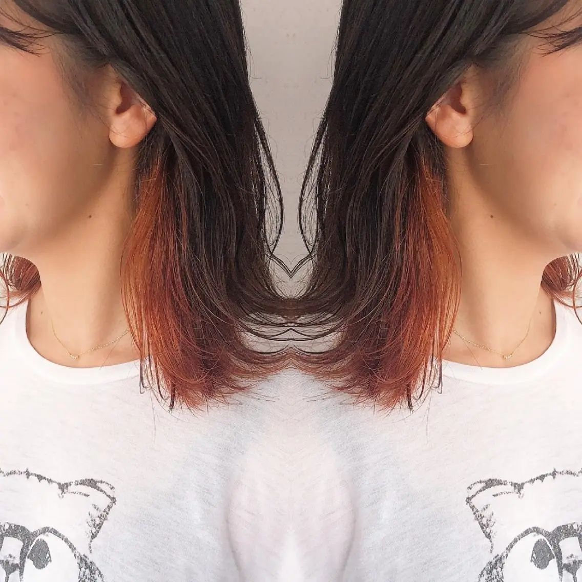 ミディアム カラー ヘアアレンジ インナーカラー カット ヘアカラー トリートメント 竹内啓太 ボブのヘアスタイル
