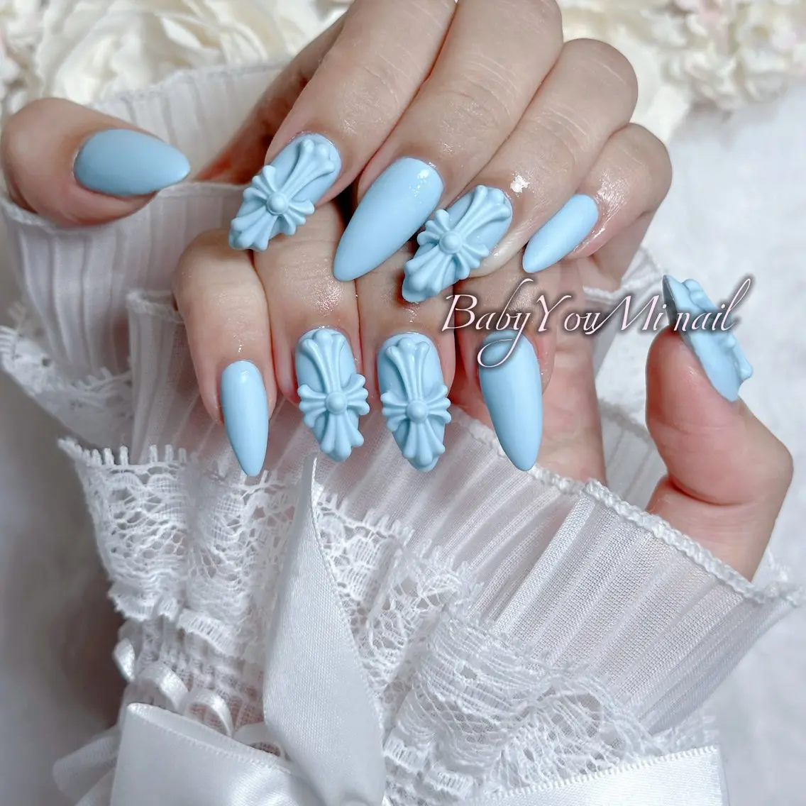 ネイル オーロラネイル チークネイル 成人式 フットネイル フレンチネイル ハンドネイル BabyYouMi nailのネイルデザイン