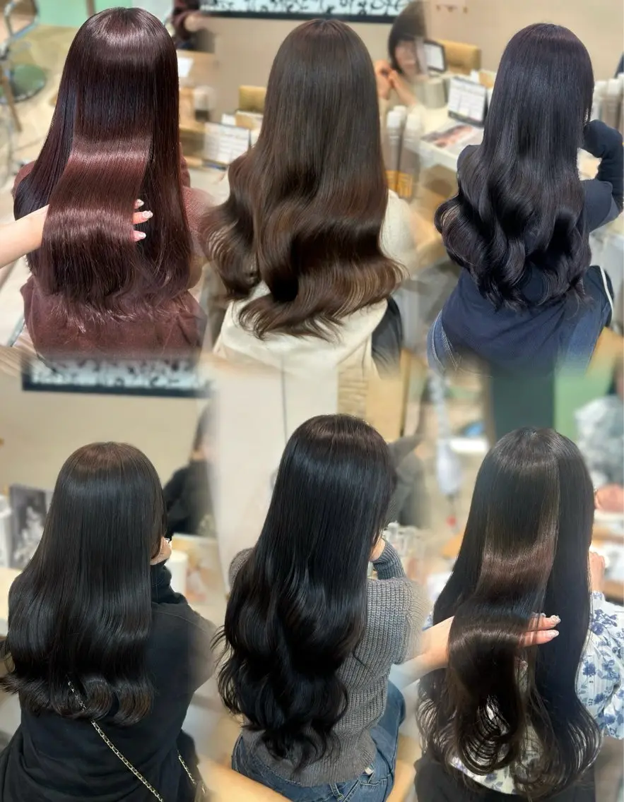 【平日限定♡トレンドヘア】小顔前髪顔周りカット+透明感カラー+トリートメント✨️の写真