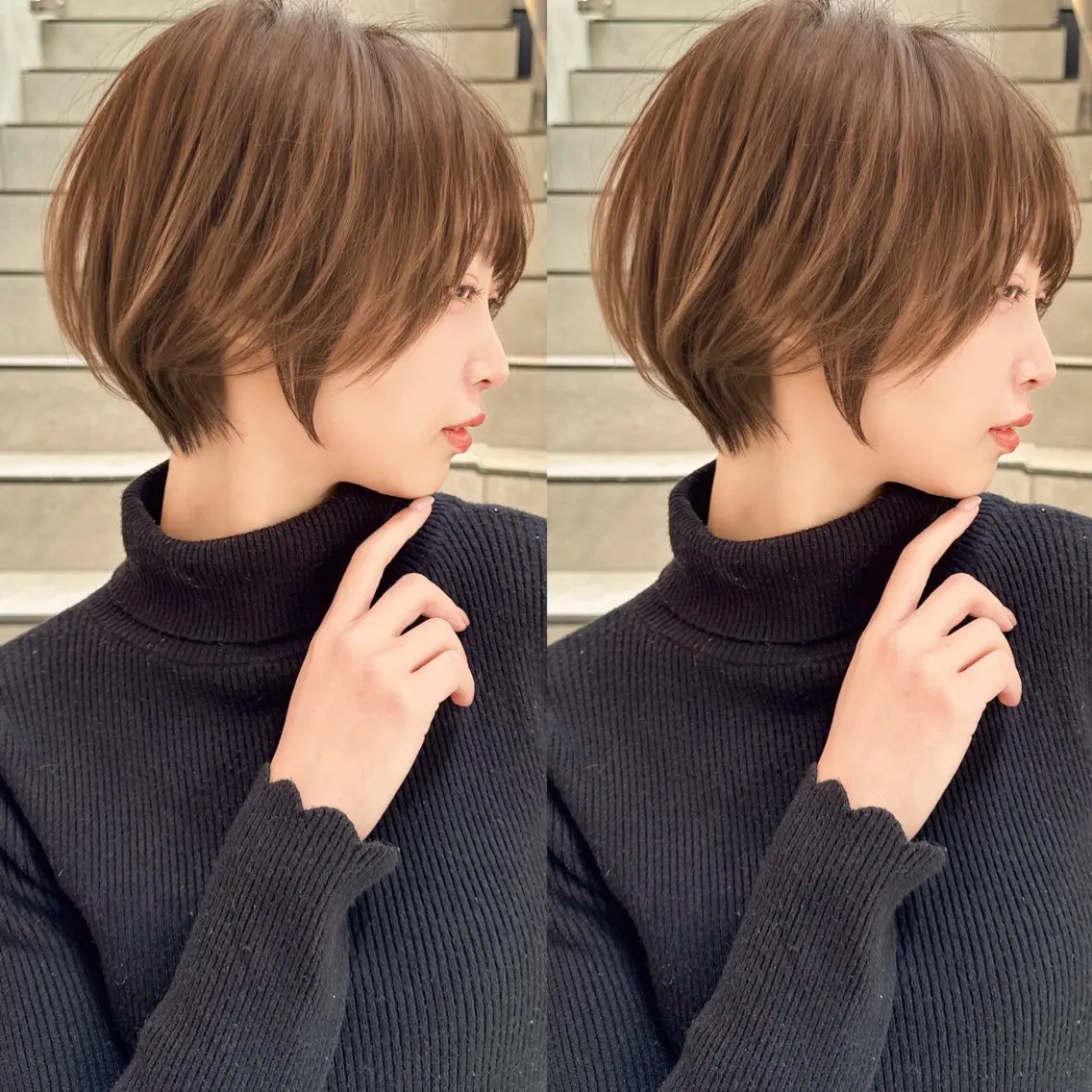 ショート カラー カット 縮毛矯正✨🫧 レイヤー川村利幸のヘアスタイル