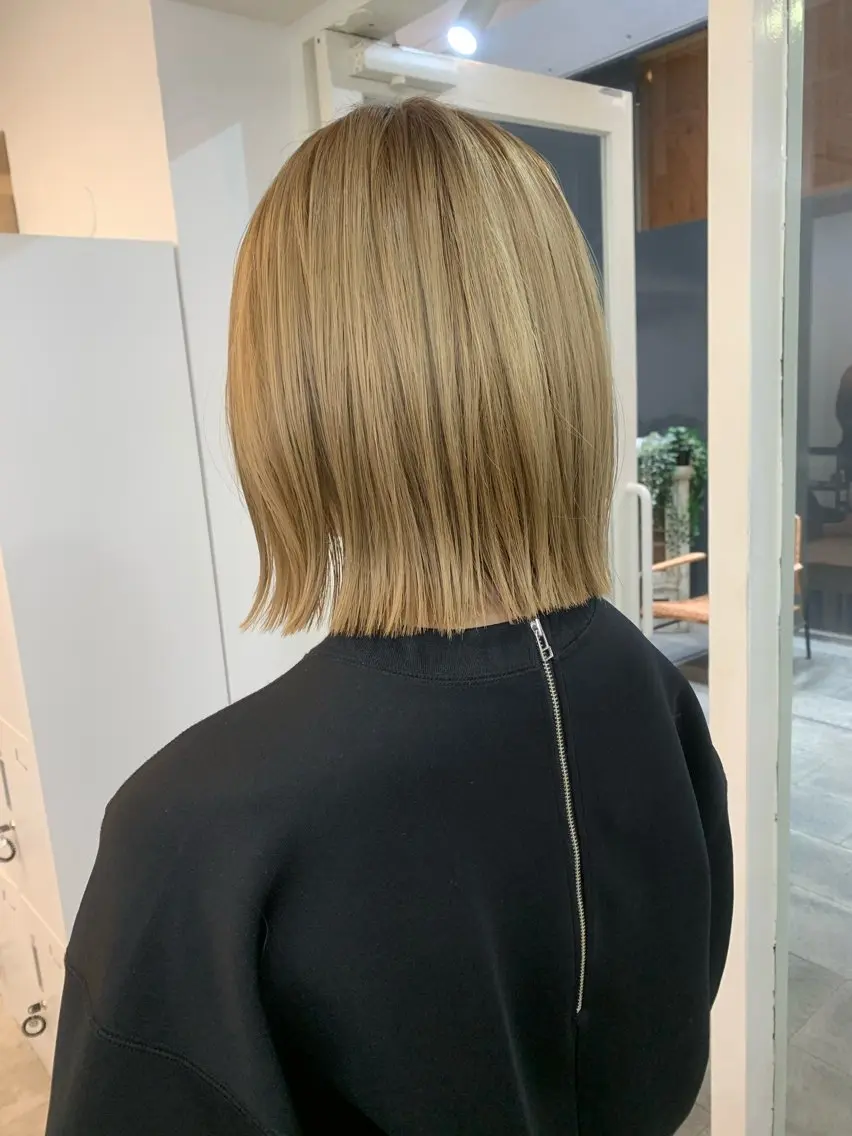 ミディアム カラー ✨顔まわりカット ✨渋谷人気No.1✨のヘアスタイル