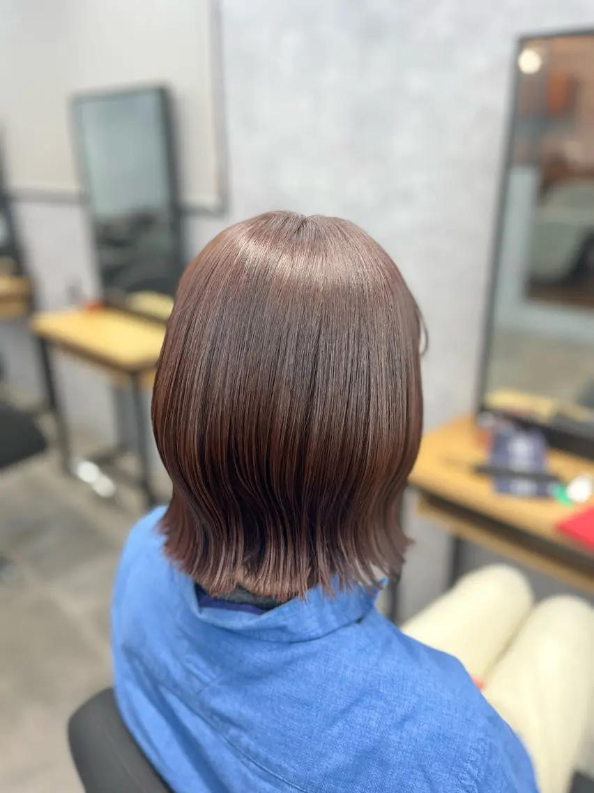 ミディアム カラー カット ヘアカラー 熊谷 有紗のヘアスタイル