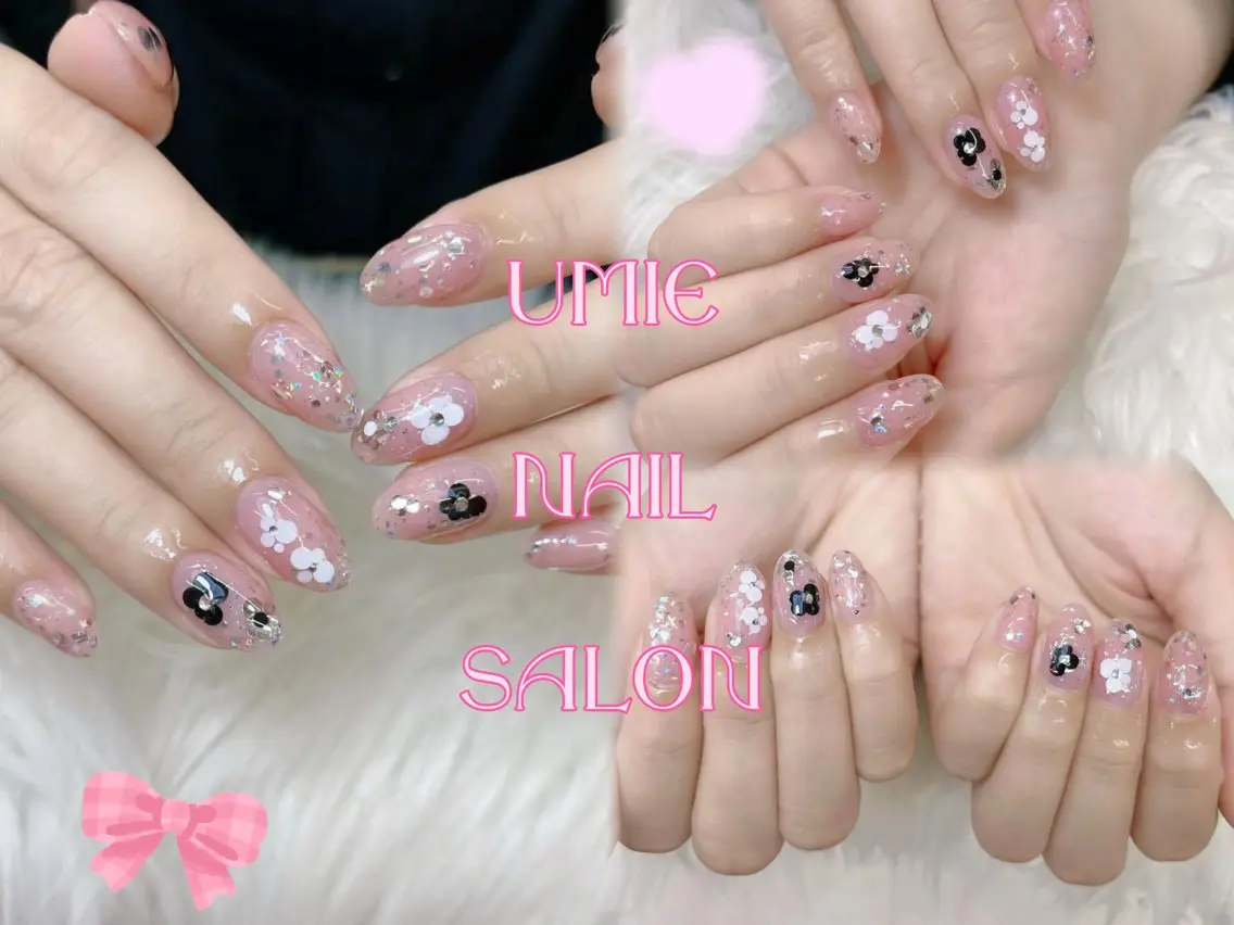 ネイル フットネイル フレンチネイル グラデーション キラキラネイル 韓国ネイル ハンドネイル UMIE NAIL SALONのネイルデザイン