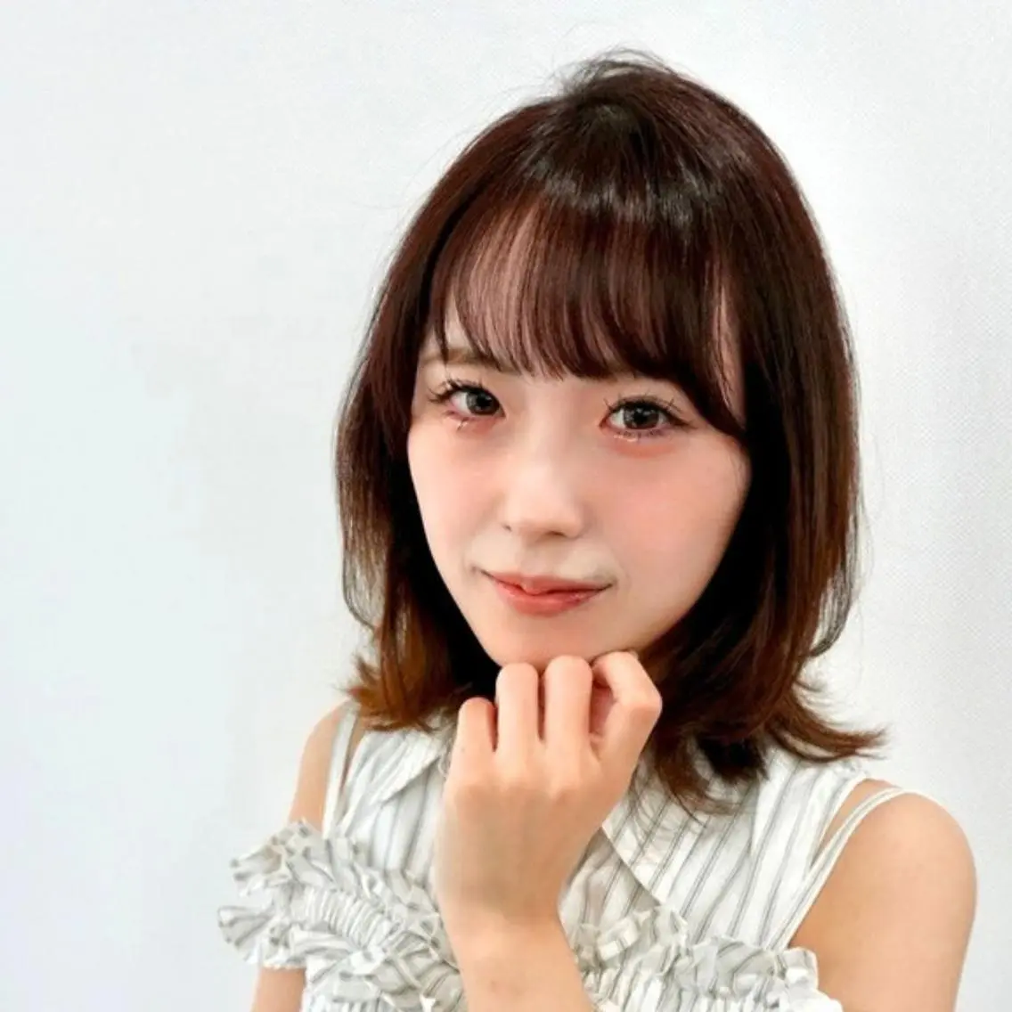 ミディアム カラー ブラウンカラー チョコレートブラウン ボブ 小顔カット 外ハネヘア ❇️安達 優心❇️ レイヤー/艶髪特化のヘアスタイル