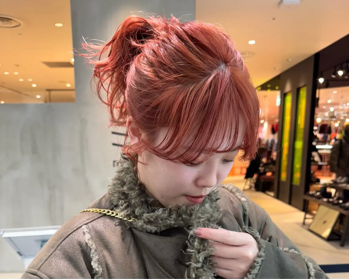ミディアム カラー ヘアカラー トリートメント mei｜顔まわり ×透明感カラーのヘアスタイル