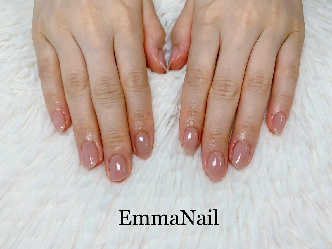 ネイル オフィスネイル ワンカラーネイル ハンドネイル salon EM&A emiのネイルデザイン