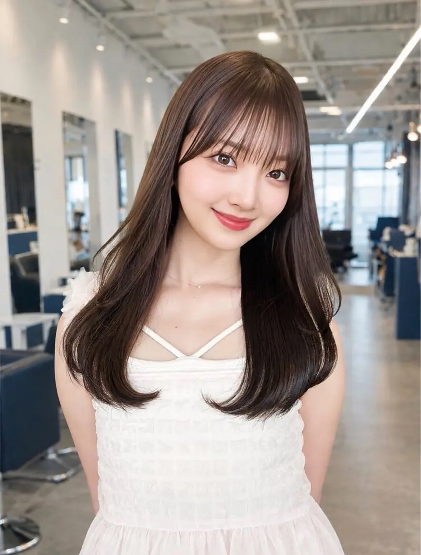 ロング カラー 透明感カラー ʜ ᴀ ʀ ᴜのヘアスタイル