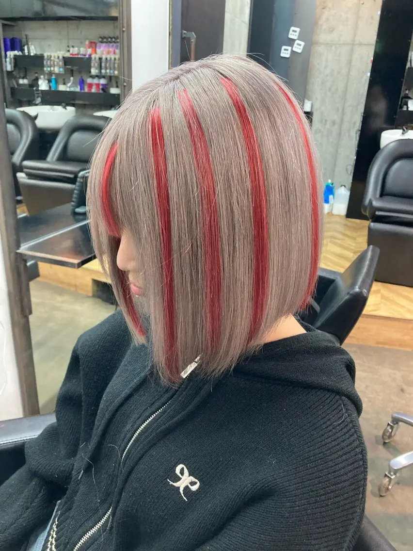 ショート カラー エクステ ✨最安値✨エクステ カラー🌼つきな🌼のヘアスタイル