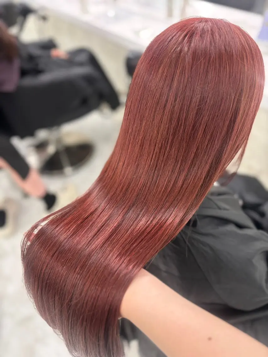 ロング ヘアカラー 🎀暖色カラー🎀 韓国ヘア まなかのヘアスタイル