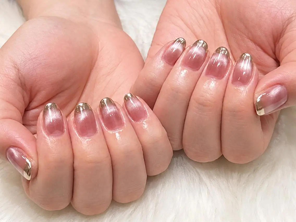 ネイル フレンチネイル ミラーネイル ハンドネイル Kanai Harukaのネイルデザイン