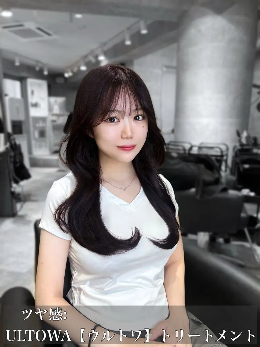 ロング カラー パーマ ヘアアレンジ 韓国風ヘア レイヤーカット トリートメント ワンホンヘア 🏅韓国ヘア/新宿/ レイヤー/KSukeのヘアスタイル