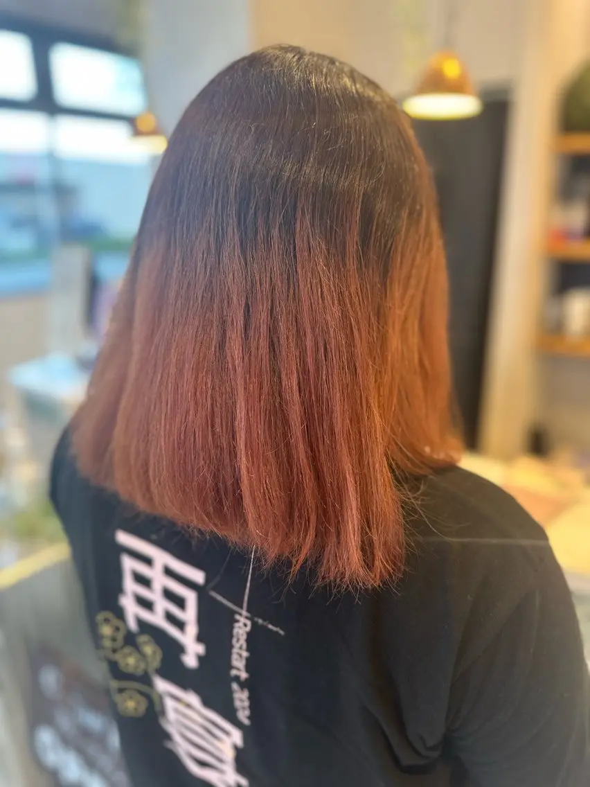 カラー バレイヤージュ 三井 望夢のヘアスタイル