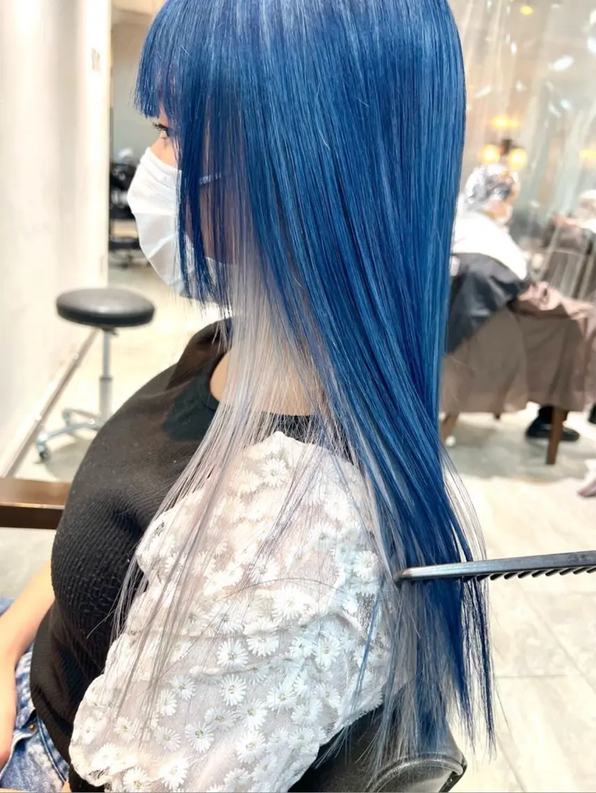 ロング カラー ヘアカラー トリートメント ヘアセット 🎀ハイトーン・艶 カラー HANA🎀のヘアスタイル