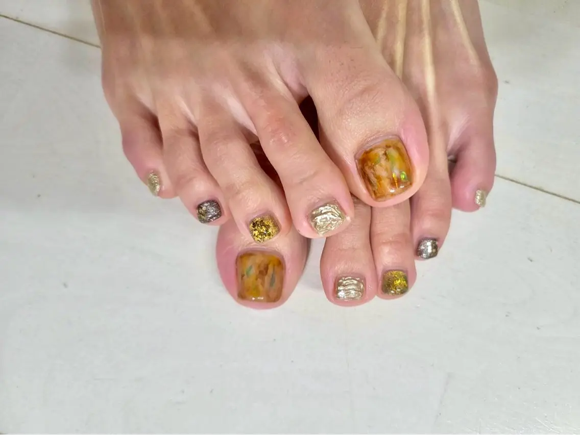 ネイル フットネイル ニュアンスネイル フットネイル ジェシー ネイルのネイルデザイン