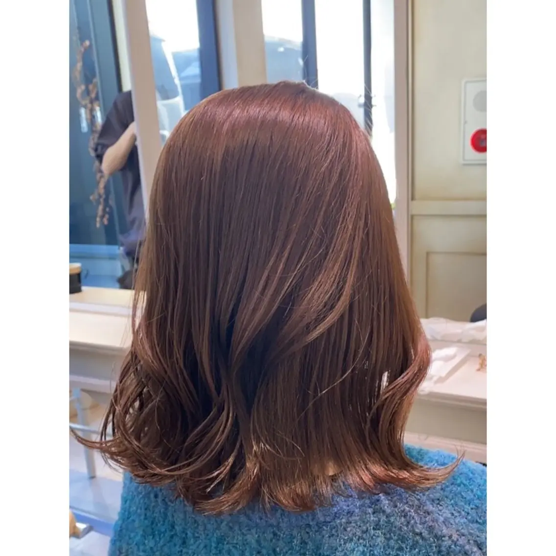 ミディアム カラー ブラウンカラー ピンクカラー ピンクブラウン 💖ブリーチ/暖色 𝐘𝐮𝐢💖のヘアスタイル